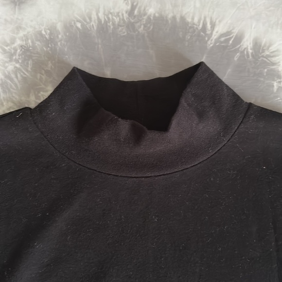 St. John’s Bay Black Long Sleeve Shirt Sweater Mockneck Petite Medium - Picture 7 of 9